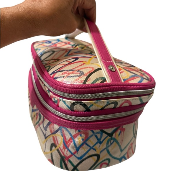 Sephora Multicolor large Cosmetic Bag,double zipper compartment good condition - Picture 2 of 14